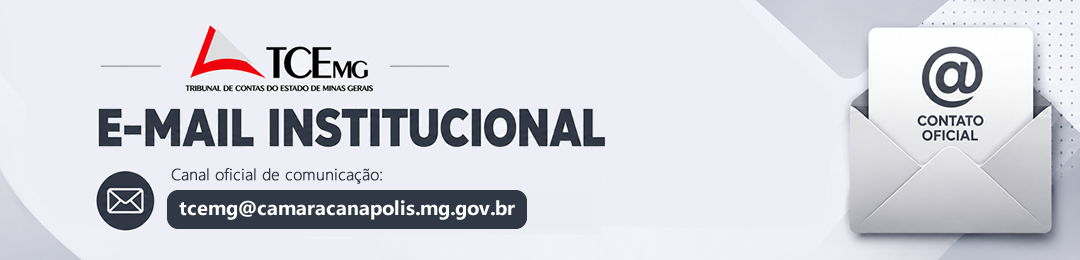 E-mail Institucional da Câmara Municipal de Canápolis - TCE-MG
